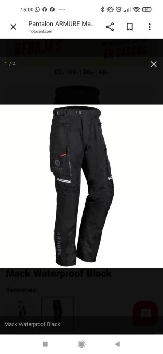 Pantalón Moto Cordura ARMURE