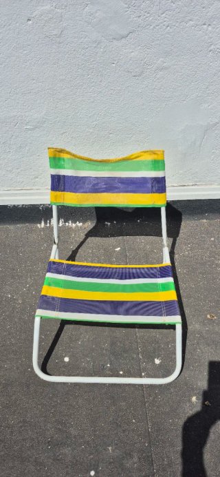 Silla de playa plegable multicolor