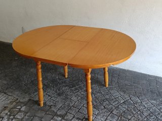 Mesa redonda extensible madera