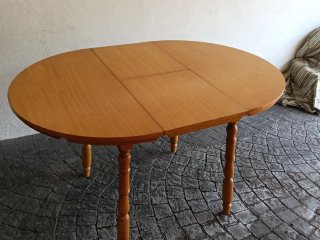 Mesa redonda extensible madera