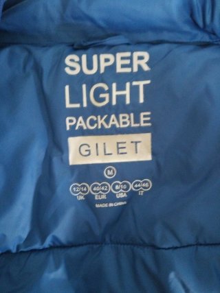 Chaleco azul talla M nuevo