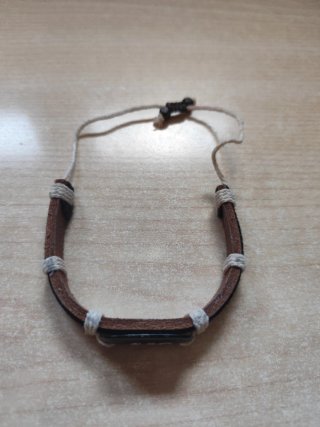 Pulsera artesanal con elefante de África ajustable