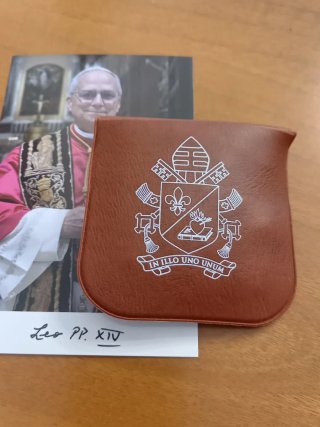 Rosario Papa Leone XIV Argento Bianco