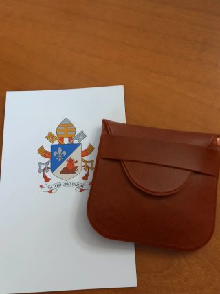 Rosario Papa Leone XIV Argento Bianco
