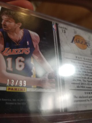 Lote Pau Gasol Ricky Rubio Cromos NBA