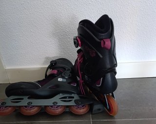 Conjunto Patines y protecion manos  Oxelo Talla 37