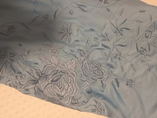 Mantoncillo Flamenco Bordado Azul