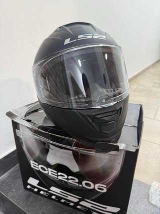 Casco Moto LS2 Negro S + Guantes Talla S