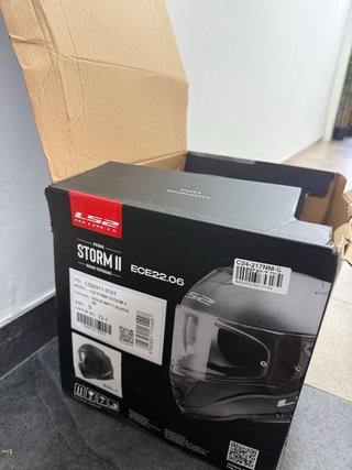Casco Moto LS2 Negro S + Guantes Talla S