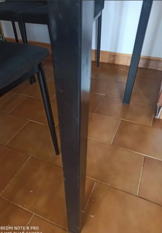 Mesa de comedor cristal negra