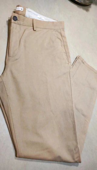 Pantaloni Zara Beige Taglia 54 Slim Fit