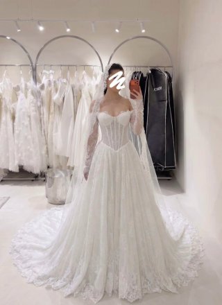 Vestido Novia Alta Costura Encaje
