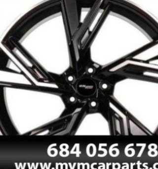 Set 4 Llantas Audi RS6 2020 Negra Pulida