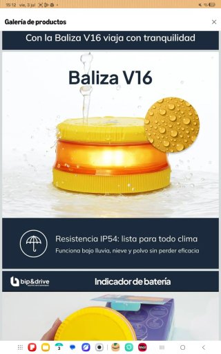 Baliza V16 homologada bip&drive con funda nueva pr