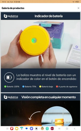 Baliza V16 homologada bip&drive con funda nueva pr
