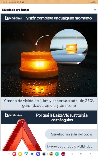 Baliza V16 homologada bip&drive con funda nueva pr