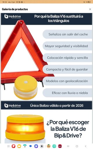 Baliza V16 homologada bip&drive con funda nueva pr