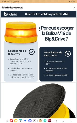 Baliza V16 homologada bip&drive con funda nueva pr