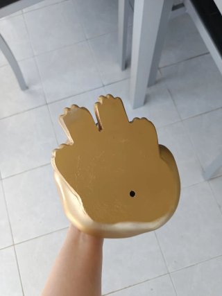 Figura Gato Dorado con Gafas y Corbata