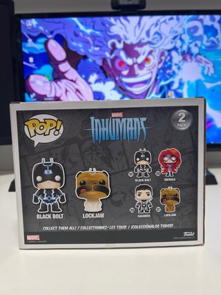 Funko Pop Black Bolt y Lockjaw Marvel