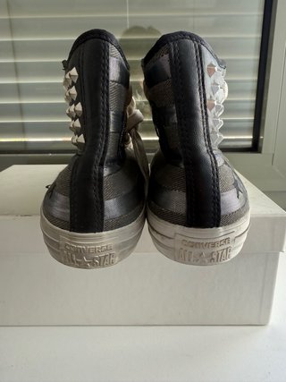 Converse All Star Talla 41.5 Piel Tachas Gris (16)