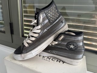 Converse All Star Talla 41.5 Piel Tachas Gris (16)