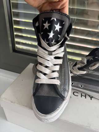 Converse All Star Talla 41.5 Piel Tachas Gris (16)