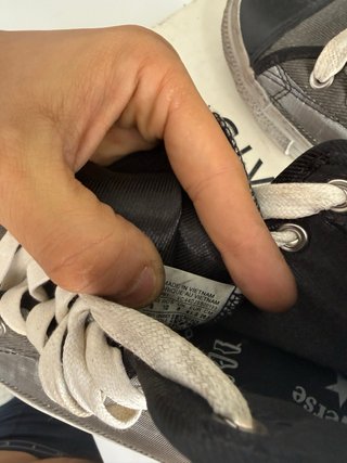 Converse All Star Talla 41.5 Piel Tachas Gris (16)