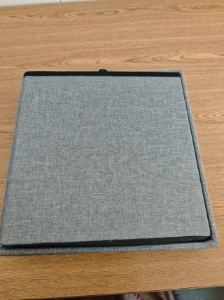 Caja / Puff Almacenaje Tela Gris