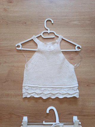 Conjunto crochet falda y top talla S