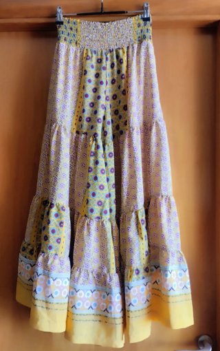Conjunto Top y Falda pantalón Larga Estampada