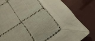 Tris centri tavola in lino beige . Fatto a mano