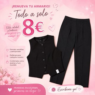 Conjunto oficina negro talla M