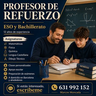 Profesor Particular Matemáticas clases de repaso