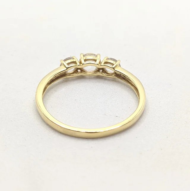Anillo Oro 18k Circonitas 2.46g T-24