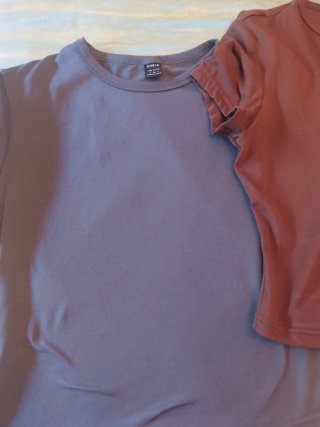Lote 2 Camisetas SHEIN Azul y Marrón