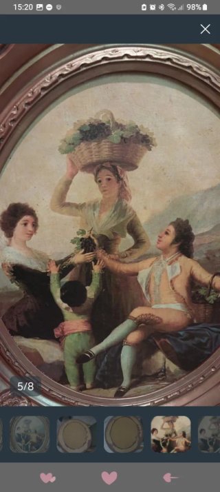 Cuadro antiguo, Vendimia de Goya.