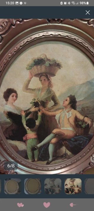 Cuadro antiguo, Vendimia de Goya.