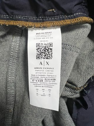 Jeans Armani Exchange Cotone Blu Taglia L