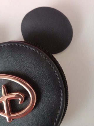 Monedero Disney Orejas Mickey Negro y Dorado