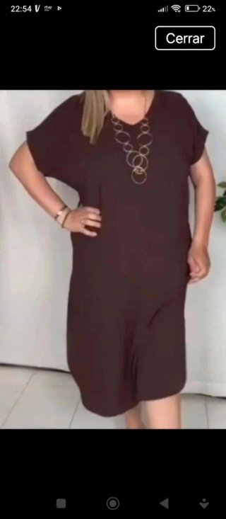 Vestido Verano Talla 44-50 Marrón