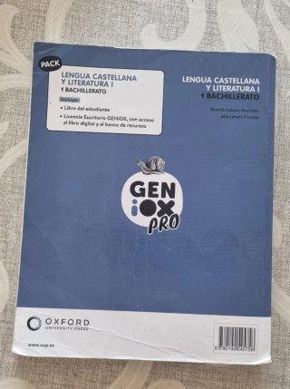 Lengua castellana y literatura I. Libro del est...
