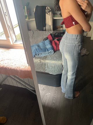 Pantalón vaquero rayas
