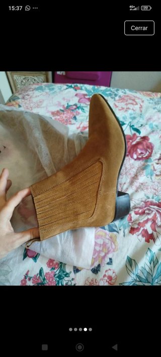Botines piel Zara Camel Talla 41