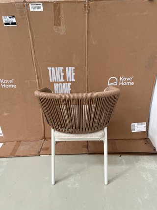 Sedia Kave Home Zuara alluminio écru e corda