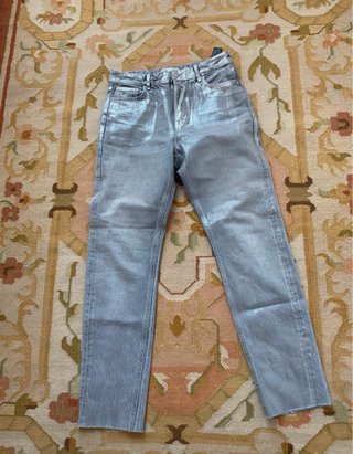 Pantalón vaquero plateado
