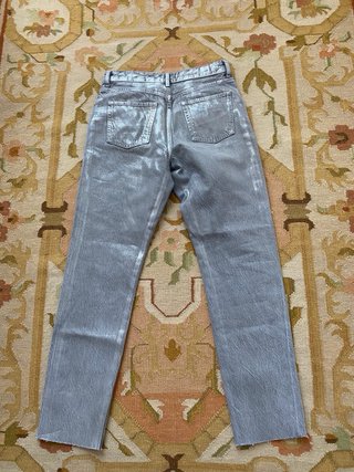 Pantalón vaquero plateado