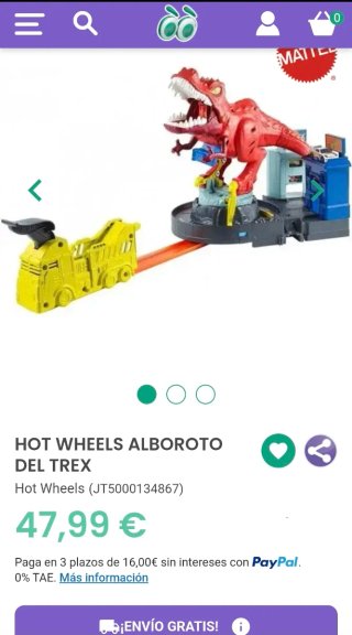 Hot Wheels T-Rex Rampage, lanzadera de coches.