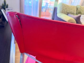 Set 4 Sillas Comedor Rojas Metal
