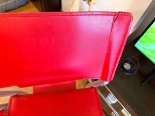 Set 4 Sillas Comedor Rojas Metal